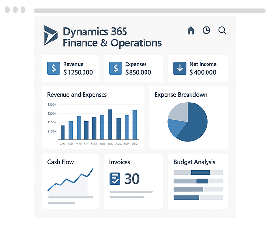 Illustration of Dynamics 365 Finance 1